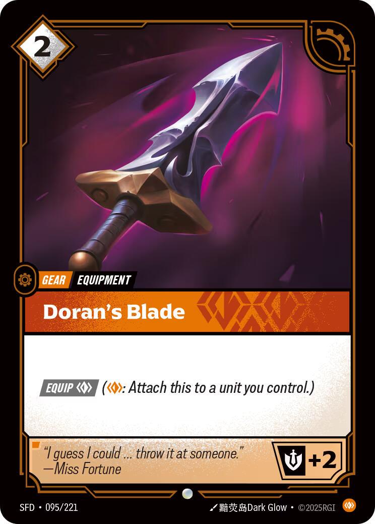 Doran's Blade 95 - Riftbound League of Legends SFD kart görseli