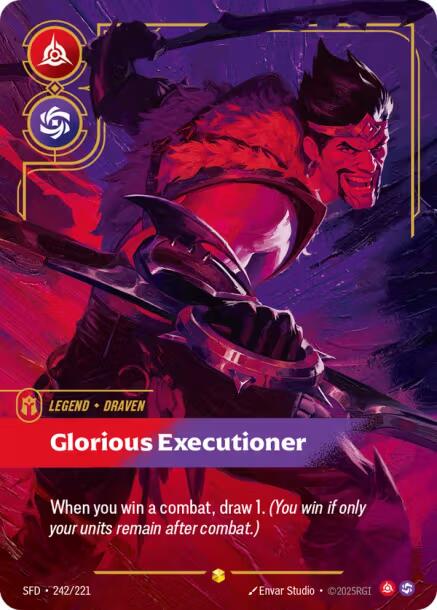 Draven - Glorious Executioner 242 - Riftbound League of Legends SFD kart görseli