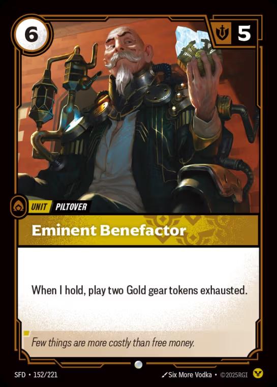 Eminent Benefactor 152 - Riftbound League of Legends SFD kart görseli