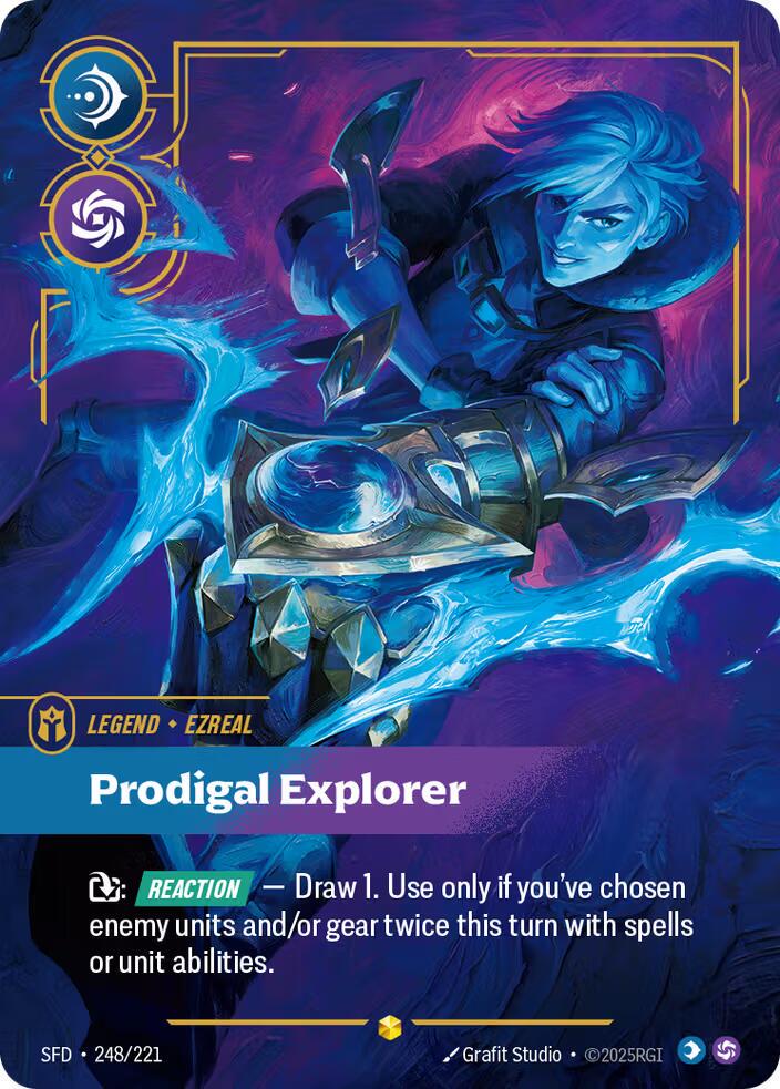 Ezreal - Prodigal Explorer 248 - Riftbound League of Legends SFD kart görseli