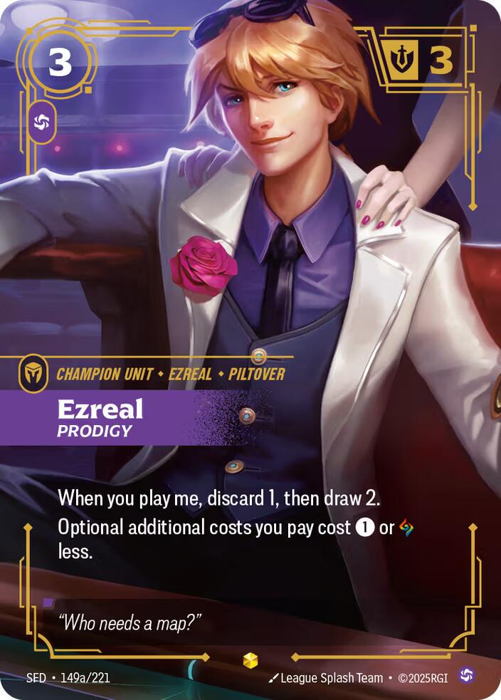 Ezreal - Prodigy 149a - Riftbound League of Legends SFD kart görseli