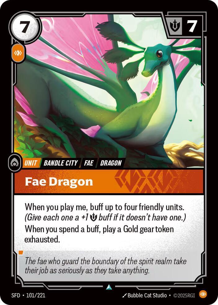 Fae Dragon 101 - Riftbound League of Legends SFD kart görseli