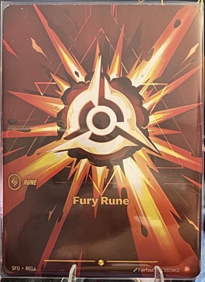 Fury Rune R01a - Riftbound League of Legends SFD kart görseli