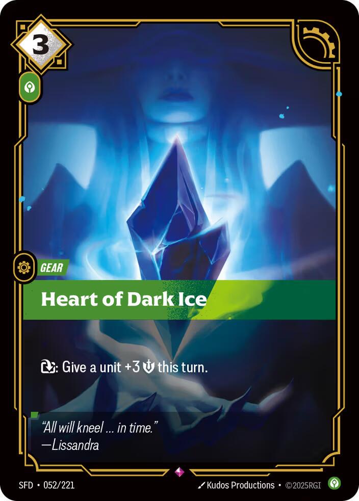 Heart of Dark Ice 52 - Riftbound League of Legends SFD kart görseli