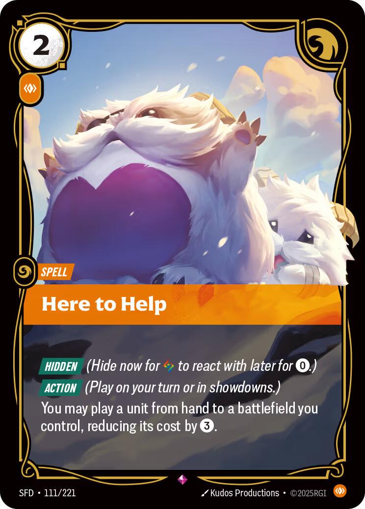 Here to Help 111 - Riftbound League of Legends SFD kart görseli