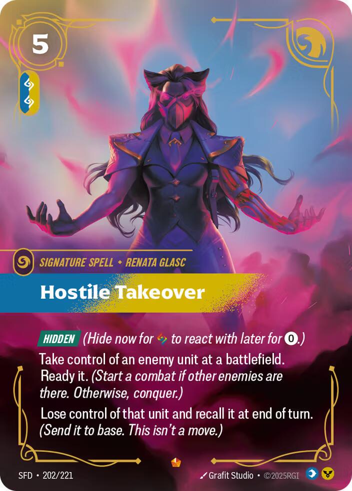 Hostile Takeover 202 - Riftbound League of Legends SFD kart görseli