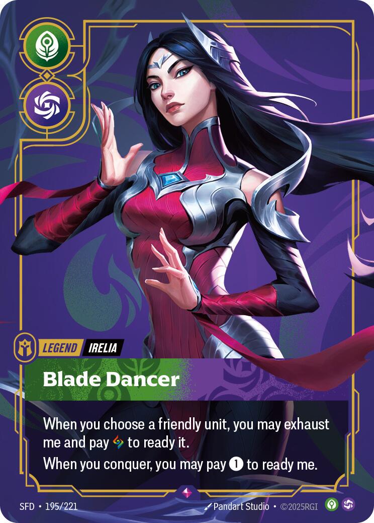 Irelia - Blade Dancer 195 - Riftbound League of Legends SFD kart görseli
