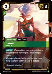 Janna - Savior 53 - Riftbound League of Legends SFD kart gorseli