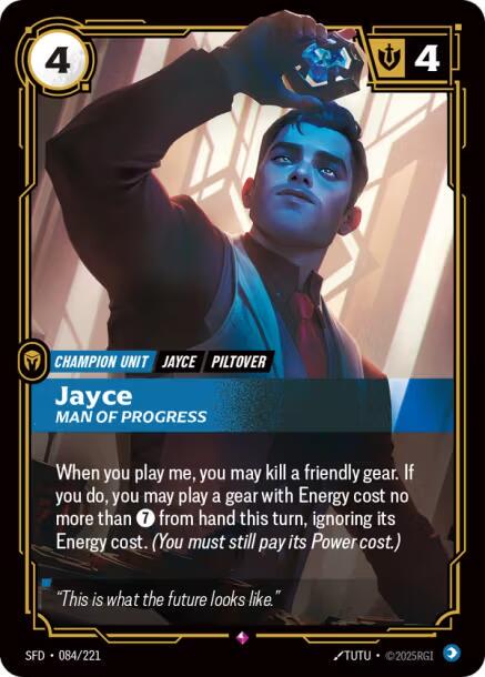 Jayce - Man of Progress 84 - Riftbound League of Legends SFD kart görseli
