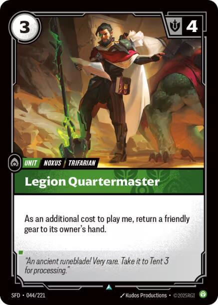 Legion Quartermaster 44 - Riftbound League of Legends SFD kart görseli