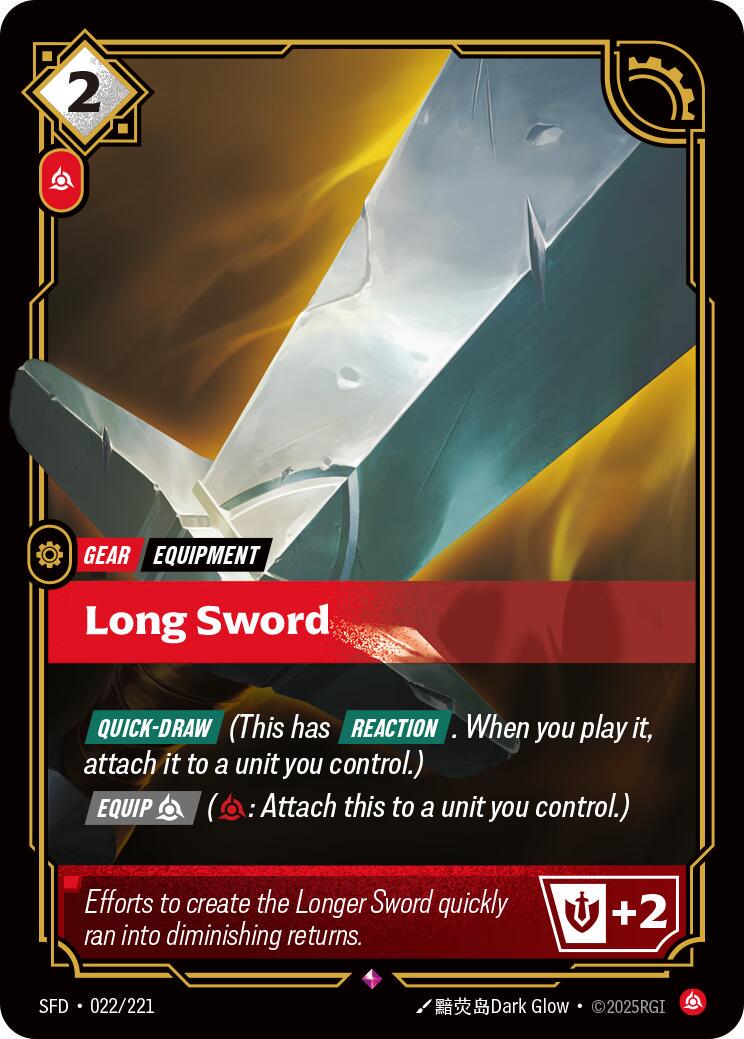 Long Sword 22 - Riftbound League of Legends SFD kart görseli