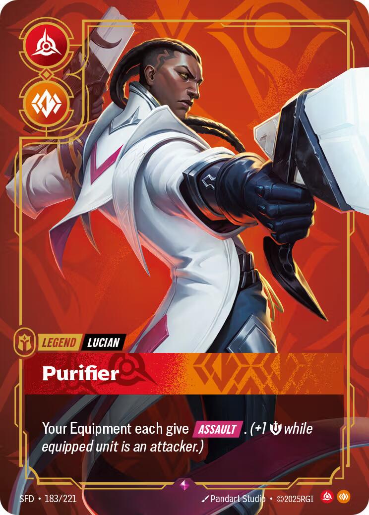 Lucian - Purifier 183 - Riftbound League of Legends SFD kart görseli