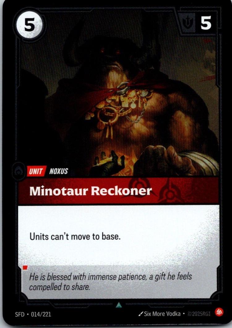 Minotaur Reckoner 14 - Riftbound League of Legends SFD kart görseli