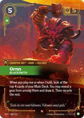 Ornn - Blacksmith 58 - Riftbound League of Legends SFD kart gorseli