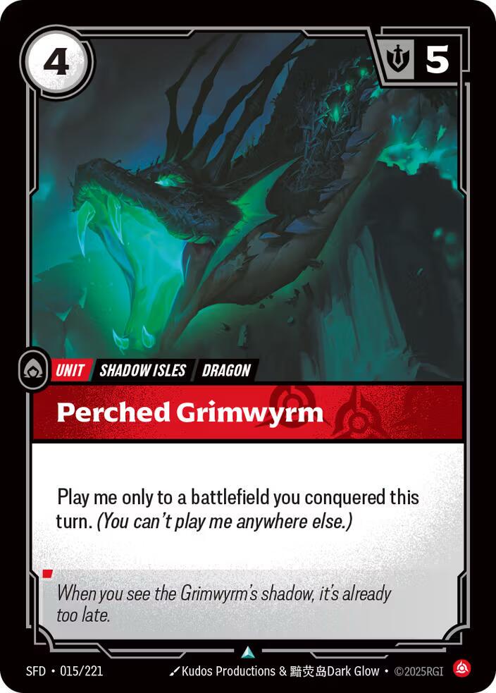 Perched Grimwyrm 15 - Riftbound League of Legends SFD kart görseli