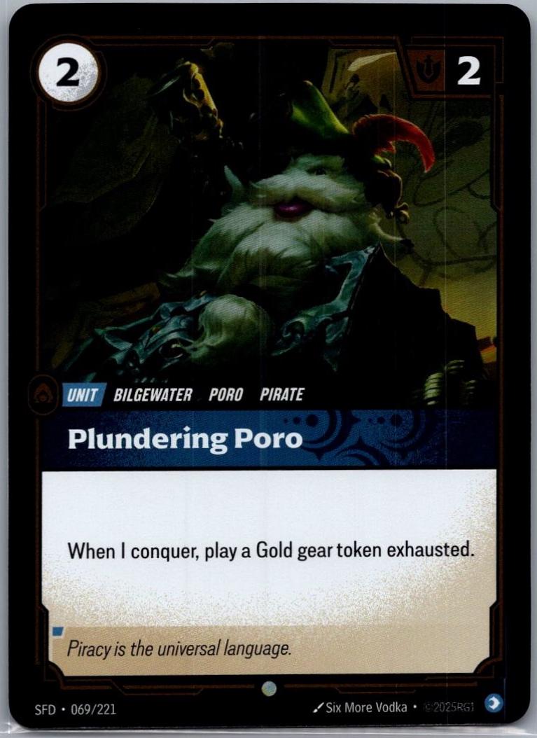 Plundering Poro 69 - Riftbound League of Legends SFD kart görseli