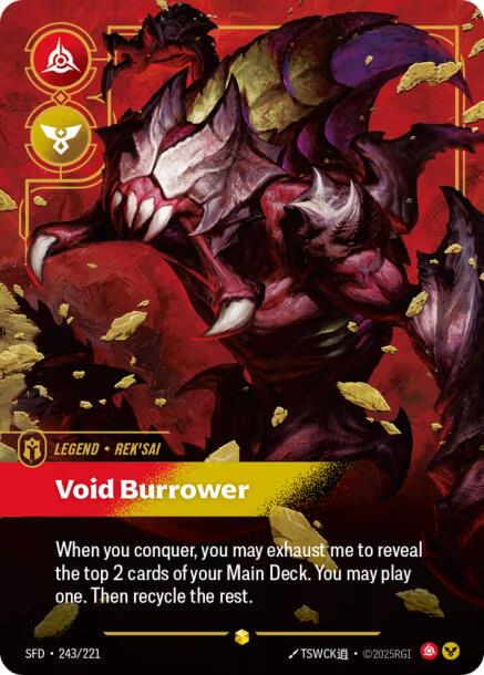 Rek'sai - Void Burrower 243 - Riftbound League of Legends SFD kart görseli