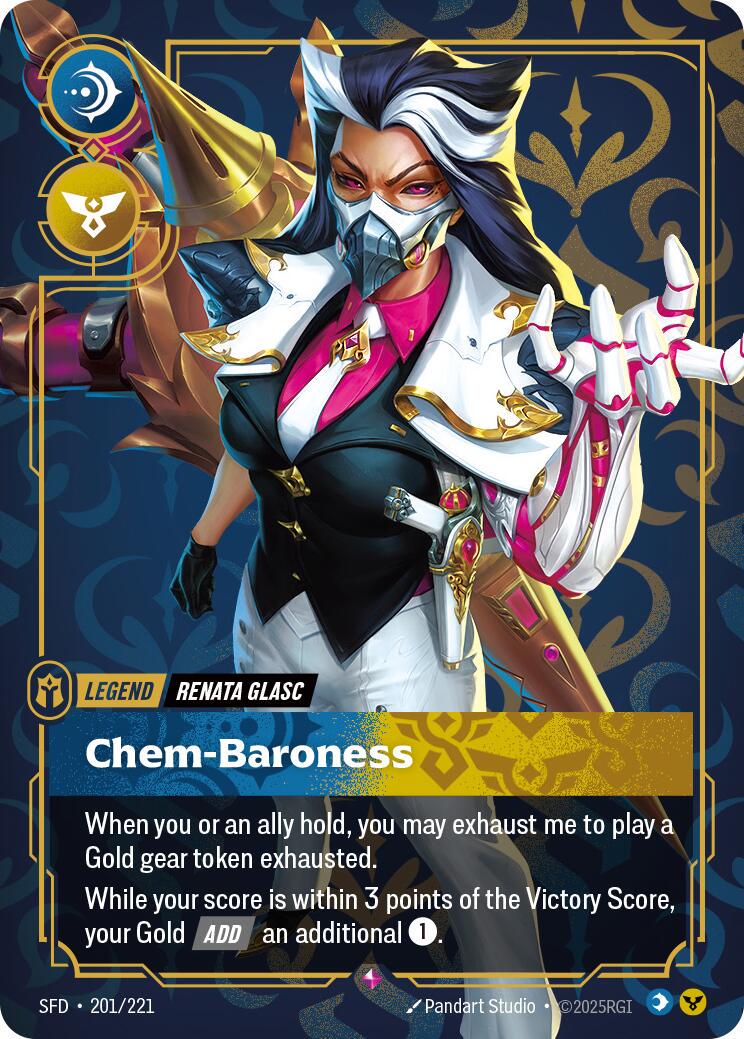 Renata Glasc - Chem-Baroness 201 - Riftbound League of Legends SFD kart görseli