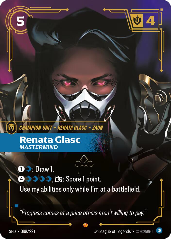 Renata Glasc - Mastermind 88 - Riftbound League of Legends SFD kart görseli