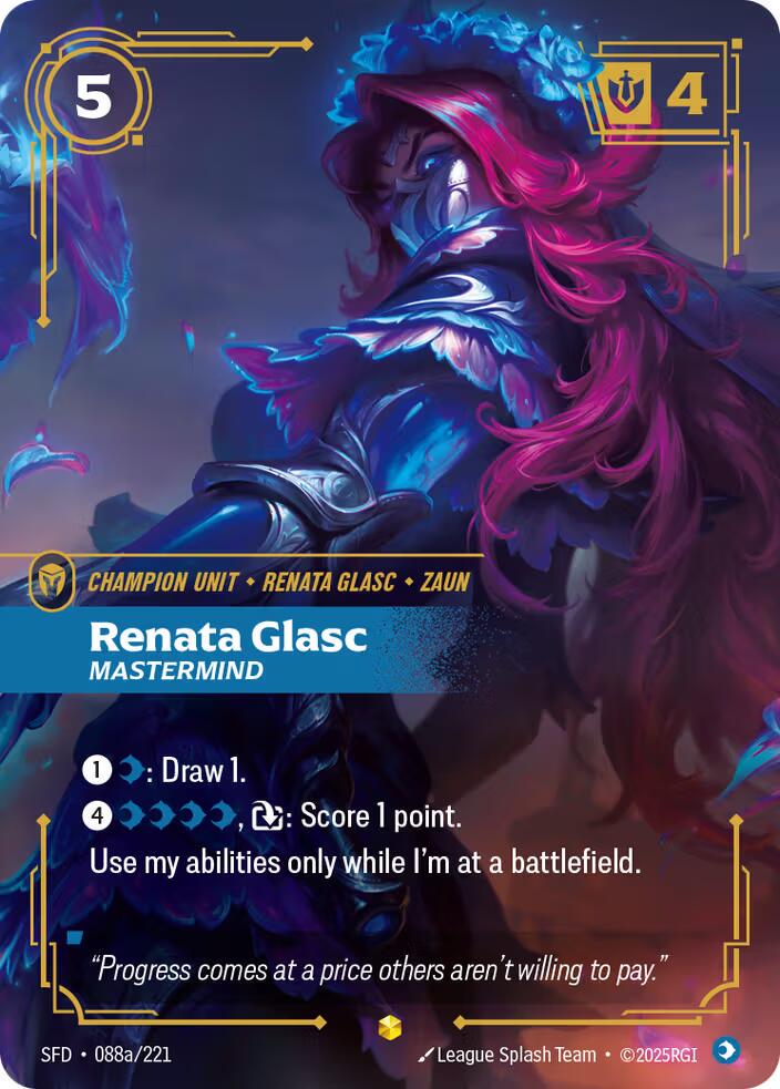 Renata Glasc - Mastermind 88a - Riftbound League of Legends SFD kart görseli