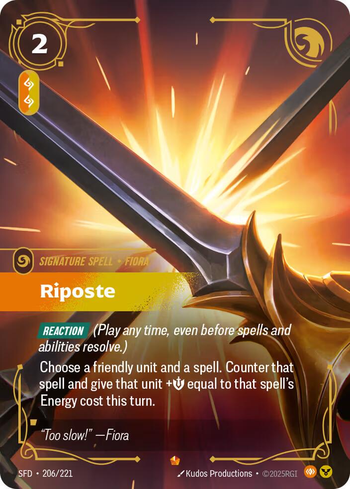Riposte 206 - Riftbound League of Legends SFD kart görseli