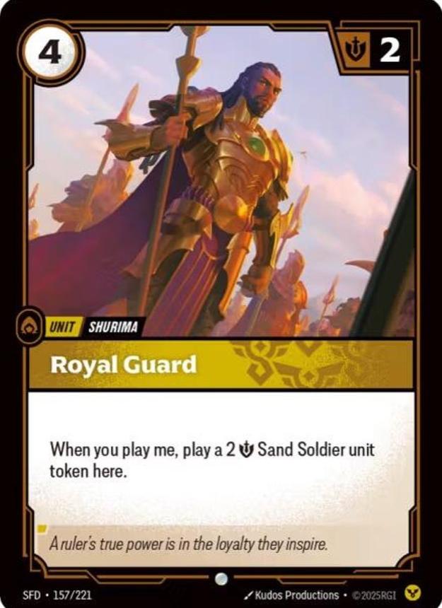 Royal Guard 157 - Riftbound League of Legends SFD kart görseli