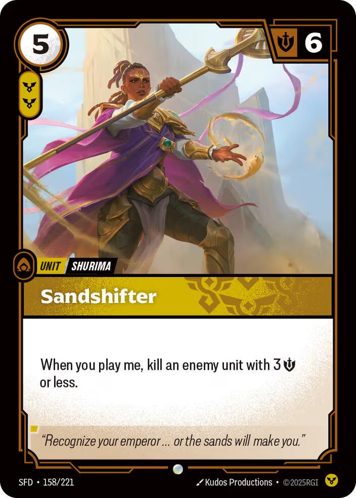 Sandshifter 158 - Riftbound League of Legends SFD kart görseli