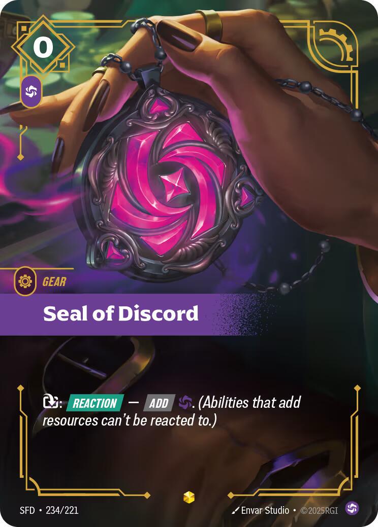Seal of Discord 234 - Riftbound League of Legends SFD kart görseli