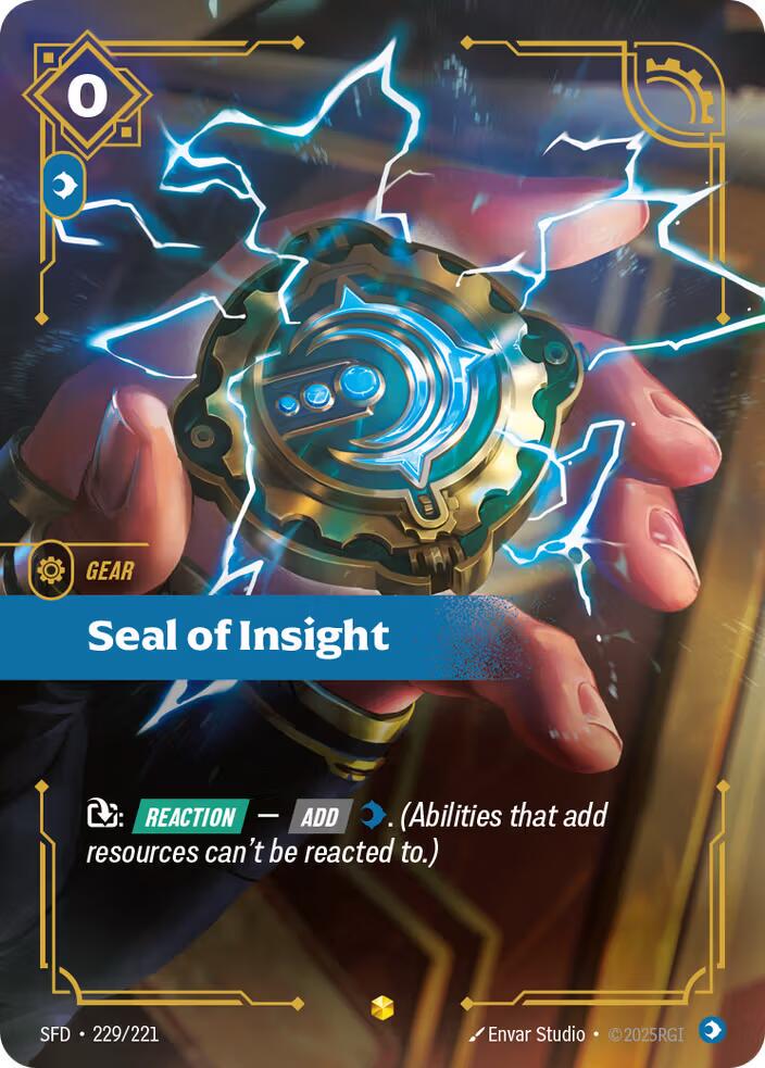 Seal of Insight 229 - Riftbound League of Legends SFD kart görseli