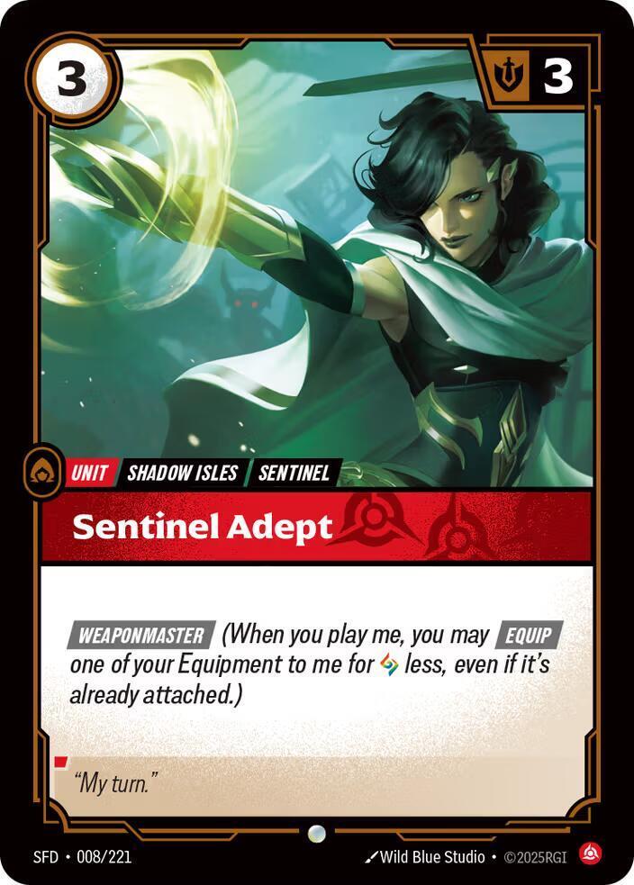 Sentinel Adept 8 - Riftbound League of Legends SFD kart görseli