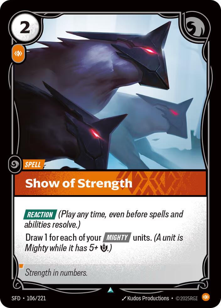 Show of Strength 106 - Riftbound League of Legends SFD kart görseli