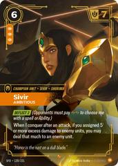 Sivir - Ambitious 120 - Riftbound League of Legends SFD kart gorseli