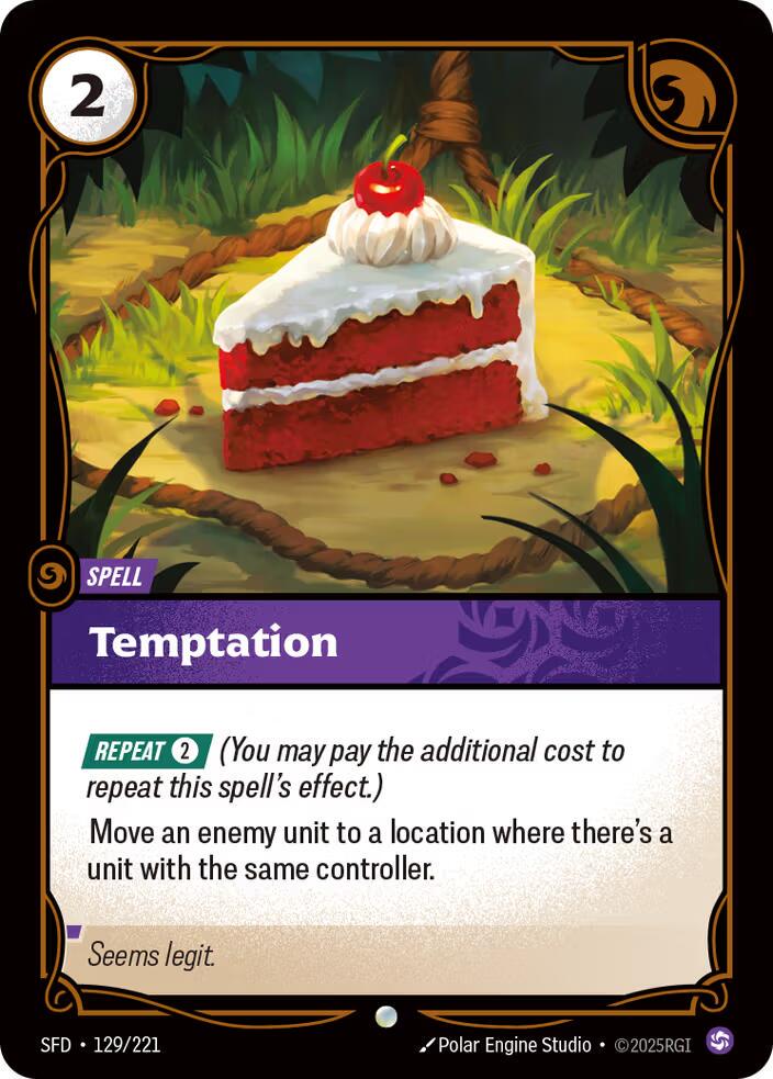 Temptation 129 - Riftbound League of Legends SFD kart görseli