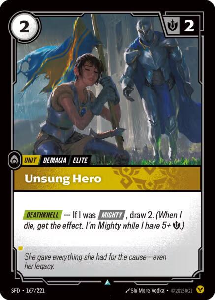 Unsung Hero 167 - Riftbound League of Legends SFD kart görseli