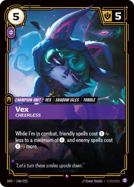 Vex - Cheerless 146 - Riftbound League of Legends SFD kart görseli