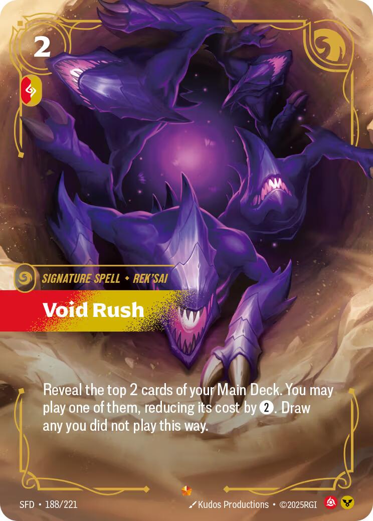 Void Rush 188 - Riftbound League of Legends SFD kart görseli