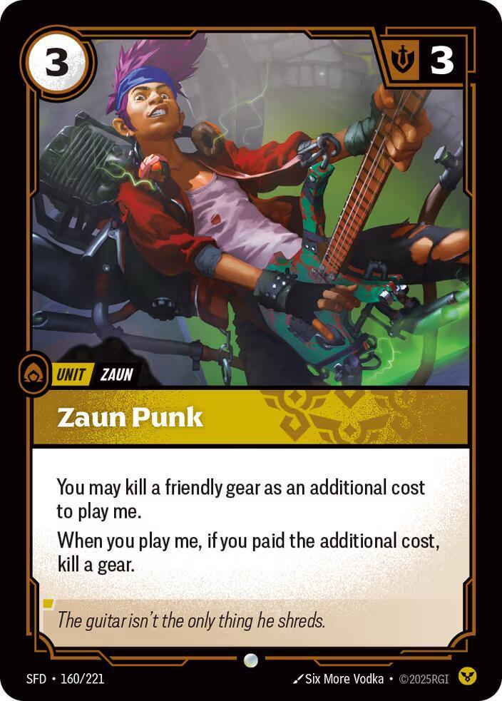 Zaun Punk 160 - Riftbound League of Legends SFD kart görseli