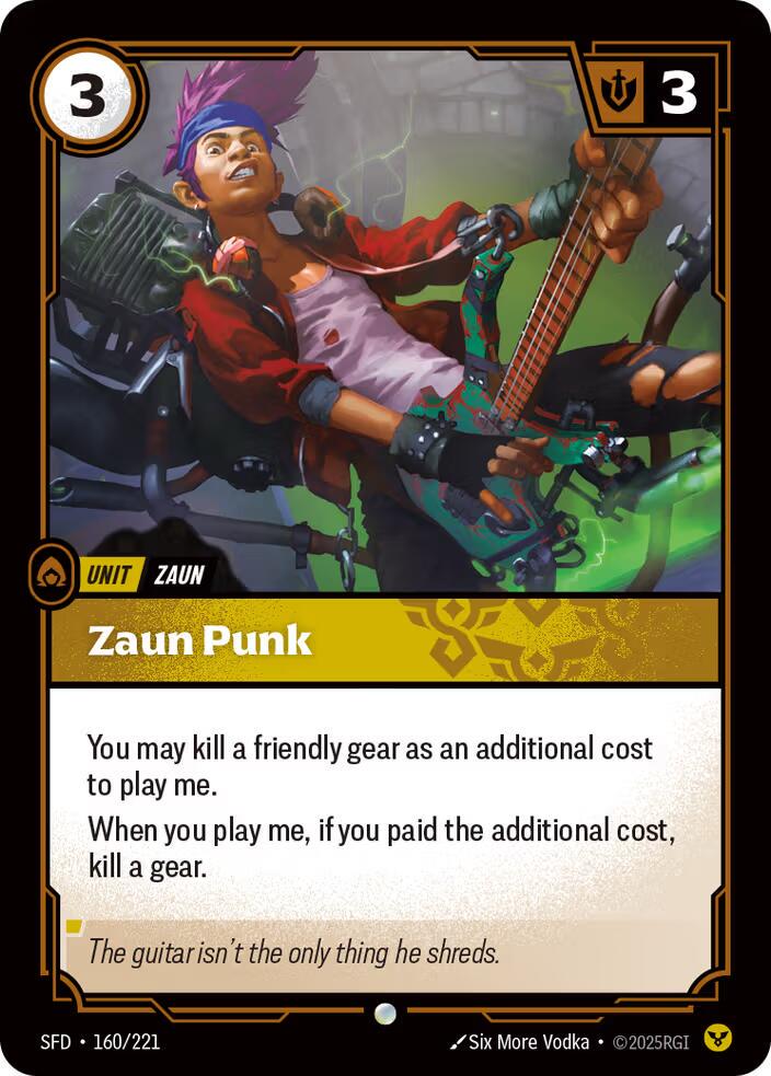 Zaun Punk 160 - Riftbound League of Legends SFD kart görseli