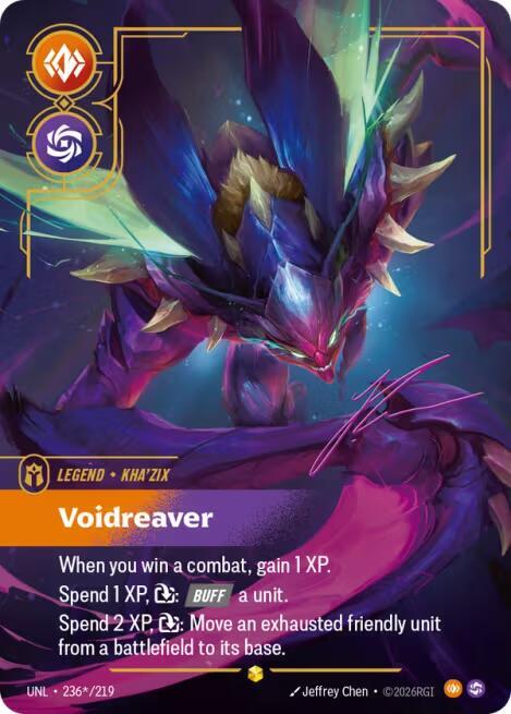 Kha'Zix - Voidreaver 236 - Riftbound League of Legends UNL kart görseli