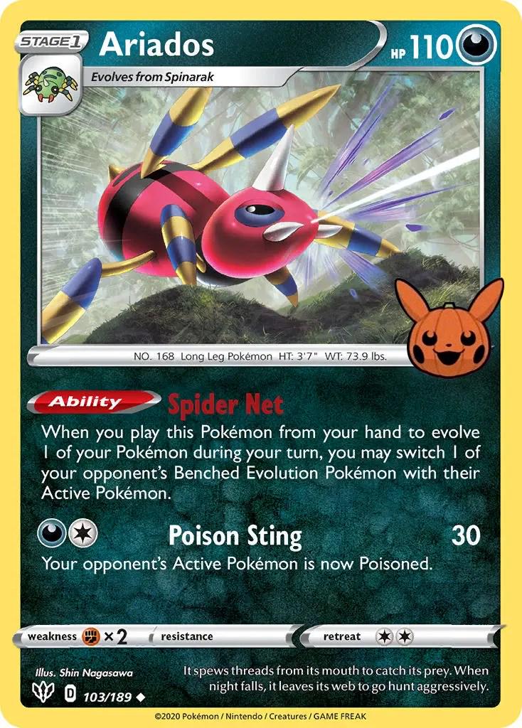 Ariados 103 - Pokemon Trick or Trade 2022 kart görseli