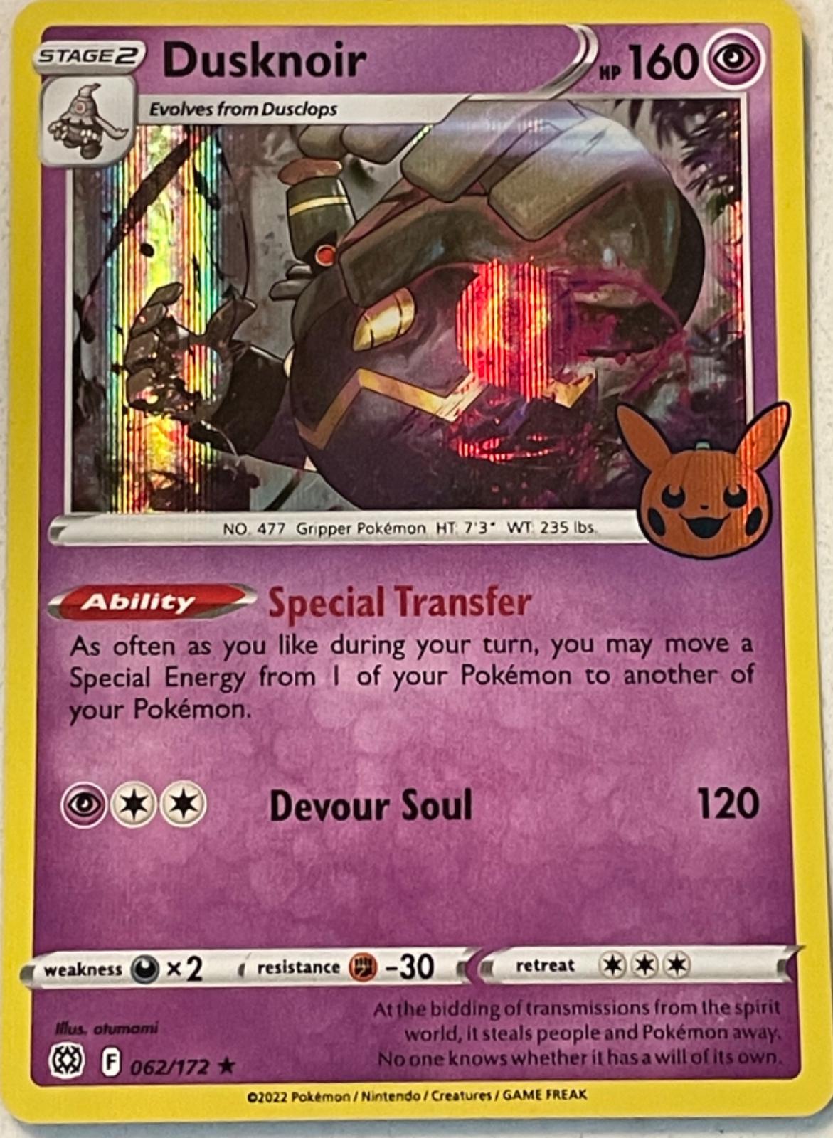 Dusknoir [Holo] 62 - Pokemon Trick or Trade 2022 kart görseli