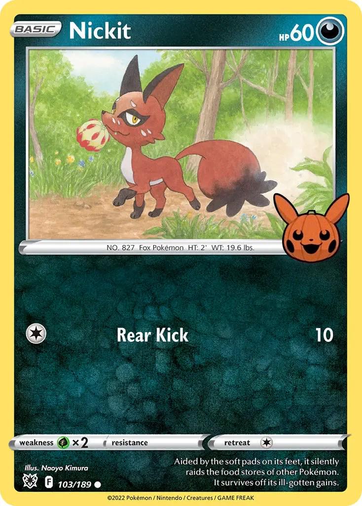 Nickit 103 - Pokemon Trick or Trade 2022 kart görseli