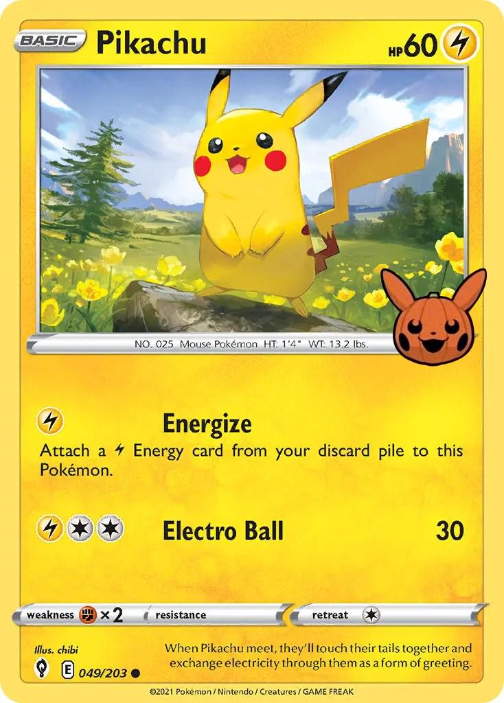 Pikachu 49 - Pokemon Trick or Trade 2022 kart görseli