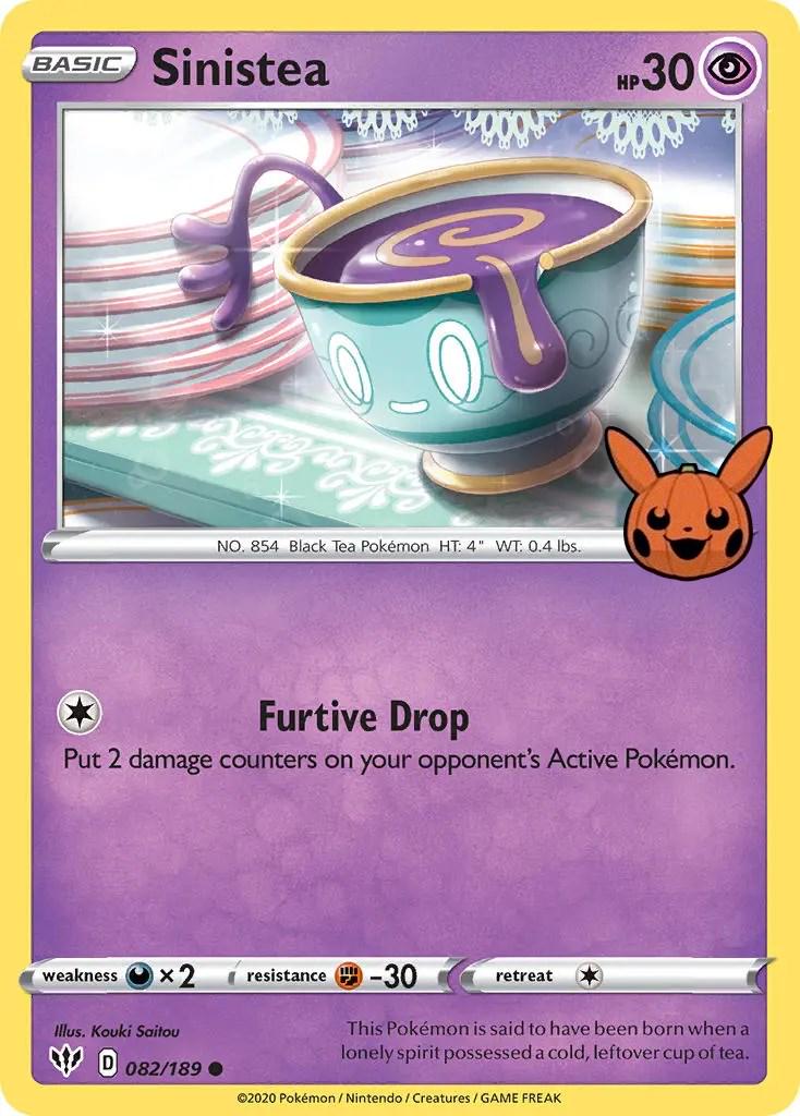 Sinistea 82 - Pokemon Trick or Trade 2022 kart görseli