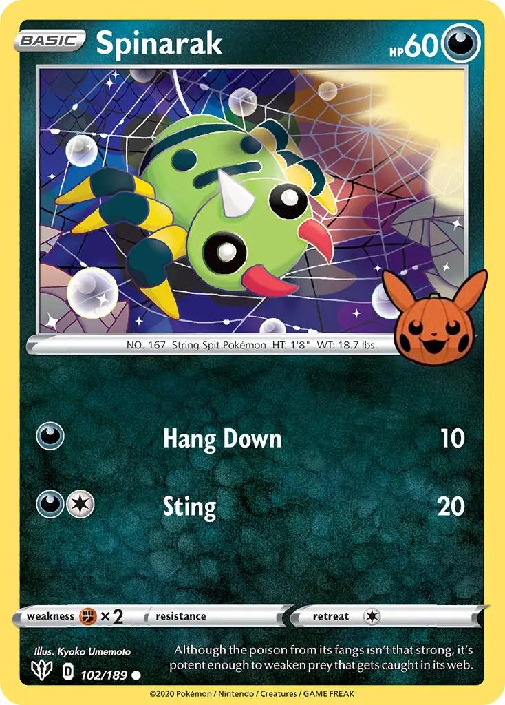 Spinarak 102 - Pokemon Trick or Trade 2022 kart görseli