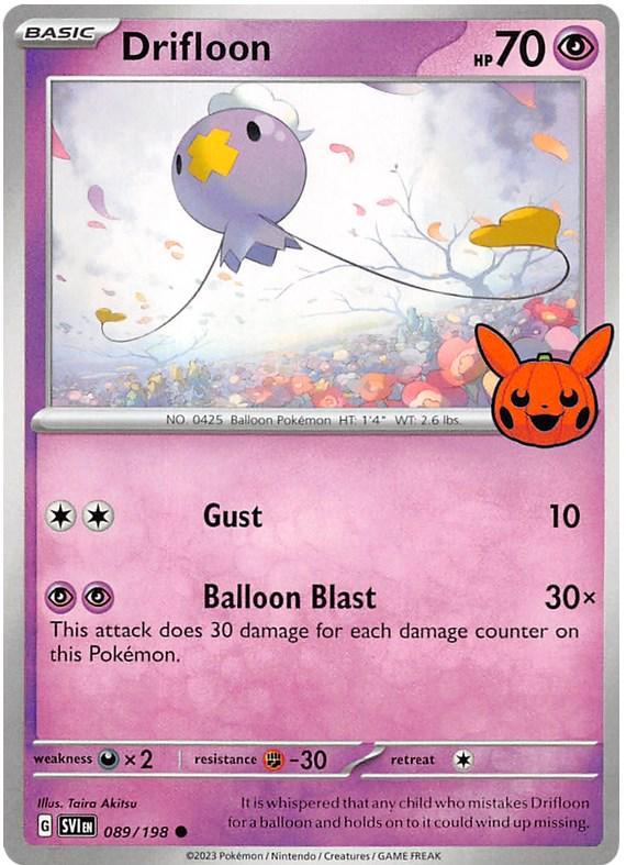 Drifloon 89 - Pokemon Trick or Trade 2023 kart görseli