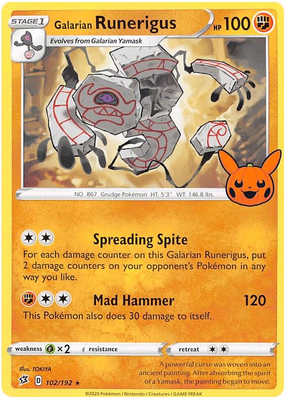 Galarian Runerigus 102 - Pokemon Trick or Trade 2023 kart görseli