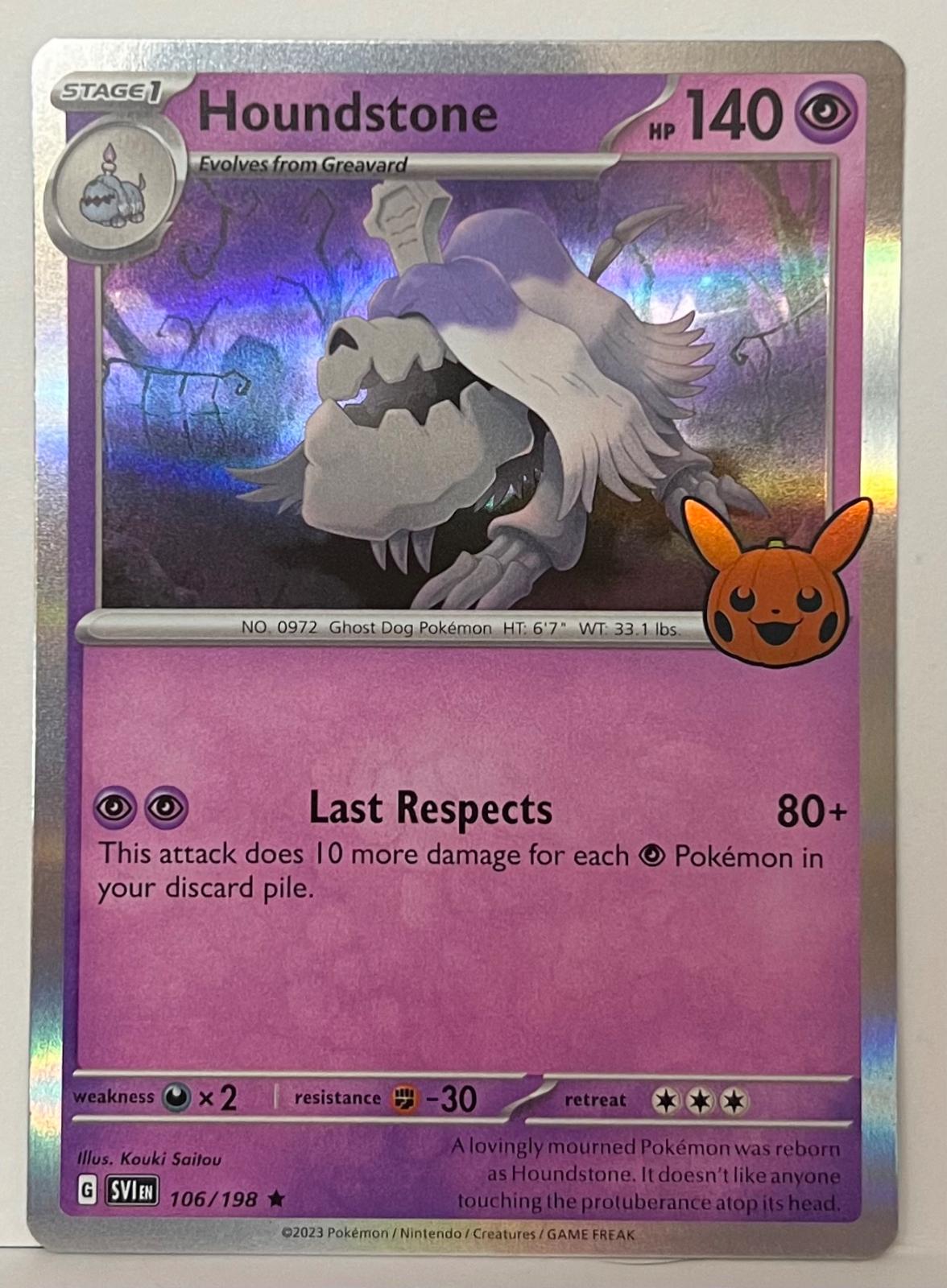 Houndstone [Holo] 106 - Pokemon Trick or Trade 2023 kart görseli