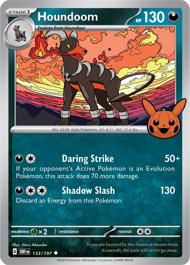 Houndoom 133 - Pokemon Trick or Trade 2024 kart görseli