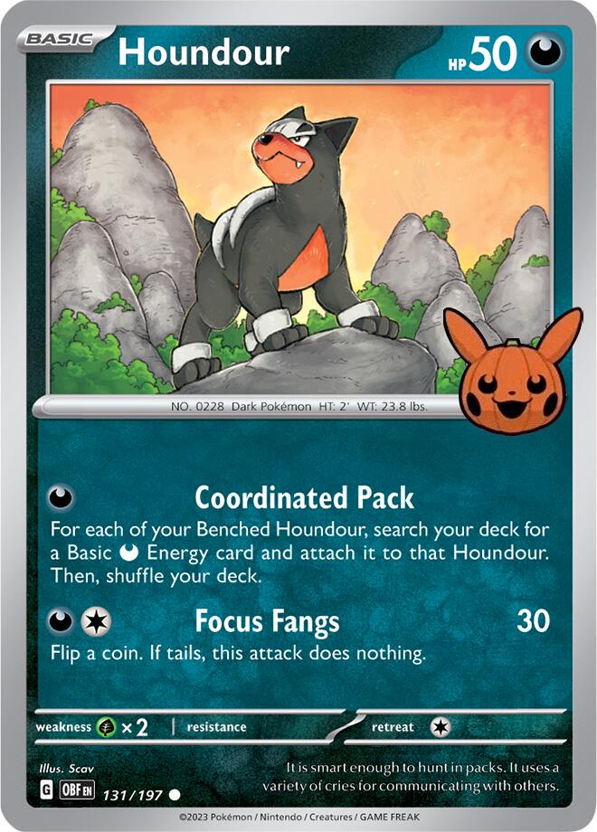 Houndour 131 - Pokemon Trick or Trade 2024 kart görseli